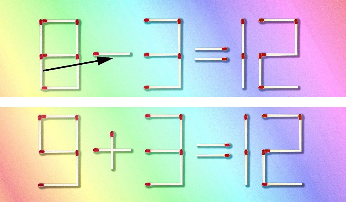 Dette viser hvilken fyrstikk og hvor du skal flytte den for å korrigere likheten / collagen Moje